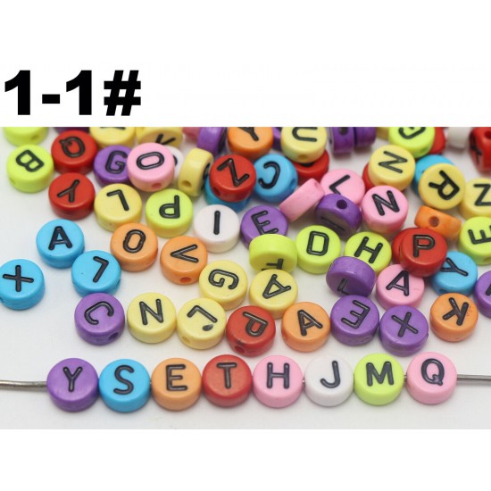 Flat 2024 alphabet beads